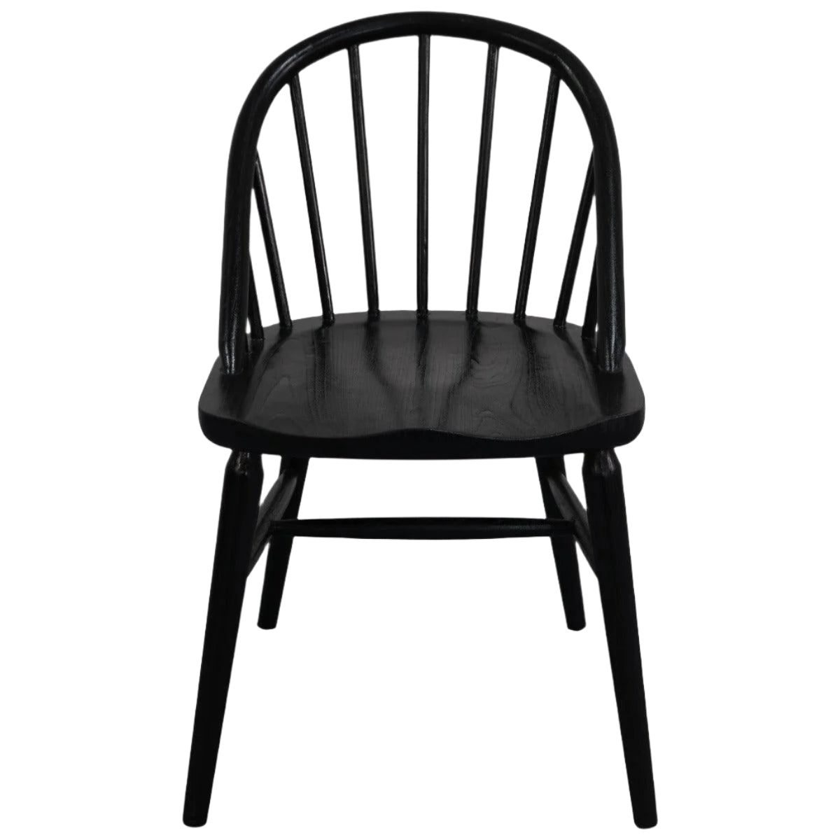 VERA SOLID OAK DINING CHAIRS IN BLACK SET OF 2 - MyChocolateWood