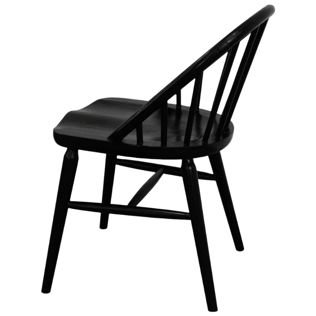VERA SOLID OAK DINING CHAIRS IN BLACK SET OF 2