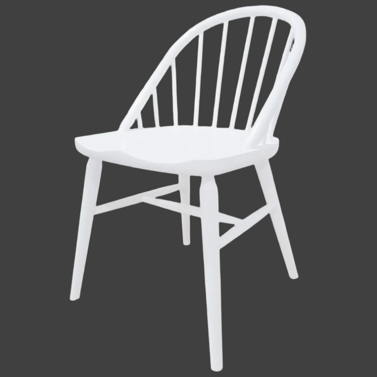 VERA SOLID OAK DINING CHAIRS IN WHITE SET OF 2