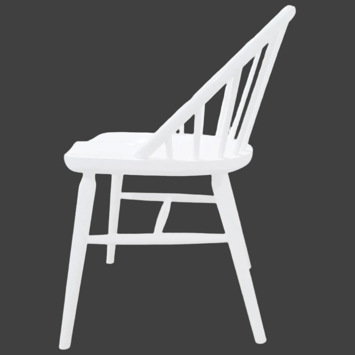 VERA SOLID OAK DINING CHAIRS IN WHITE SET OF 2