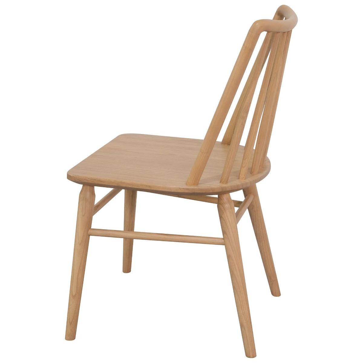 RIVIERA SOLID OAK DINING CHAIRS IN NATURAL SET OF 2