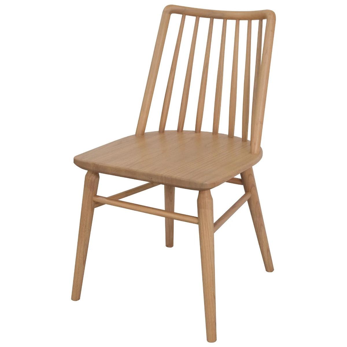 RIVIERA SOLID OAK DINING CHAIRS IN NATURAL SET OF 2