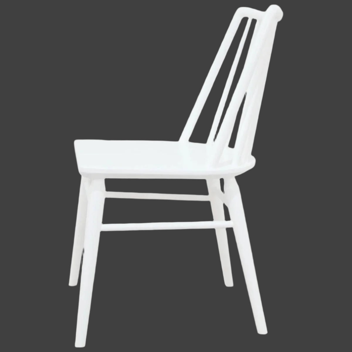RIVIERA SOLID OAK DINING CHAIRS IN WHITE SET OF 2