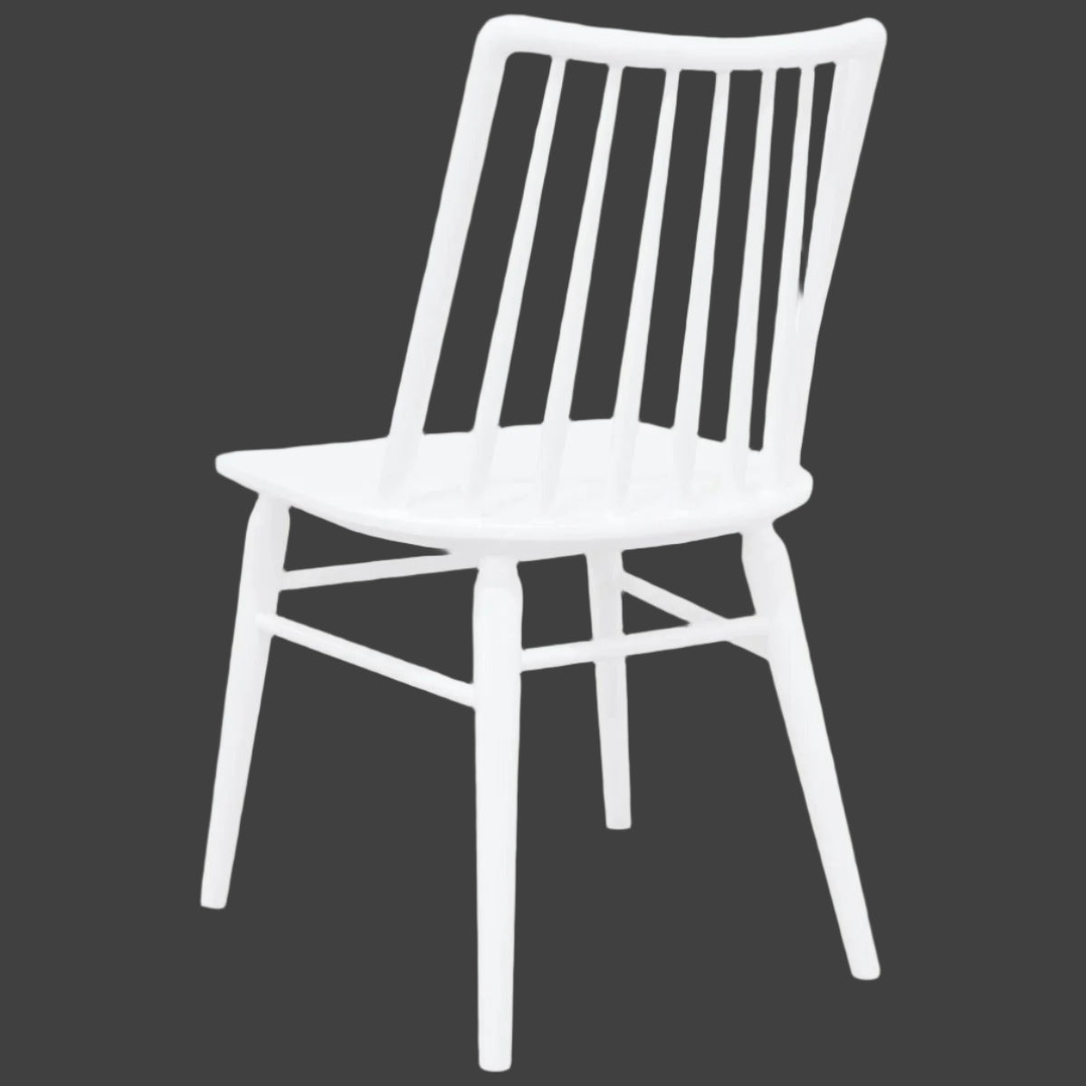 RIVIERA SOLID OAK DINING CHAIRS IN WHITE SET OF 2