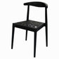 ELLIOT OAK DINING CHAIR WITH GENUINE WOVEN LEATHER BLACK