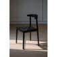 ELLIOT OAK DINING CHAIR WITH GENUINE WOVEN LEATHER BLACK