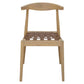 ELLIOT SOLID OAK DINING CHAIR WITH GENUINE WOVEN LEATHER NATURAL