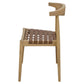 ELLIOT SOLID OAK DINING CHAIR WITH GENUINE WOVEN LEATHER NATURAL