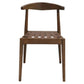 ELLIOT OAK DINING CHAIR WITH GENUINE WOVEN LEATHER WALNUT