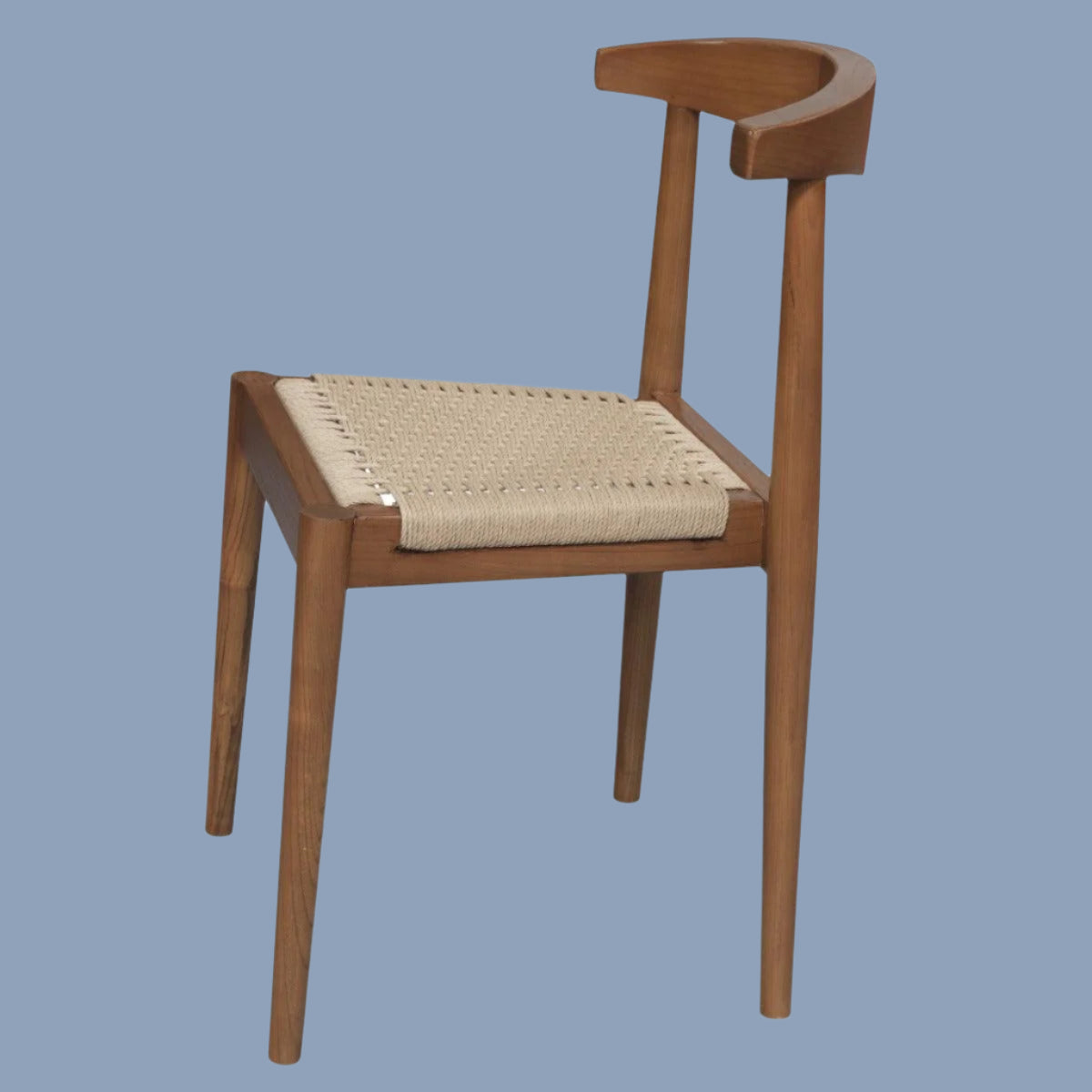 ARDEN SOLID OAK DINING CHAIR WITH WOVEN LOOM SEAT ALMOND - MyChocolateWood