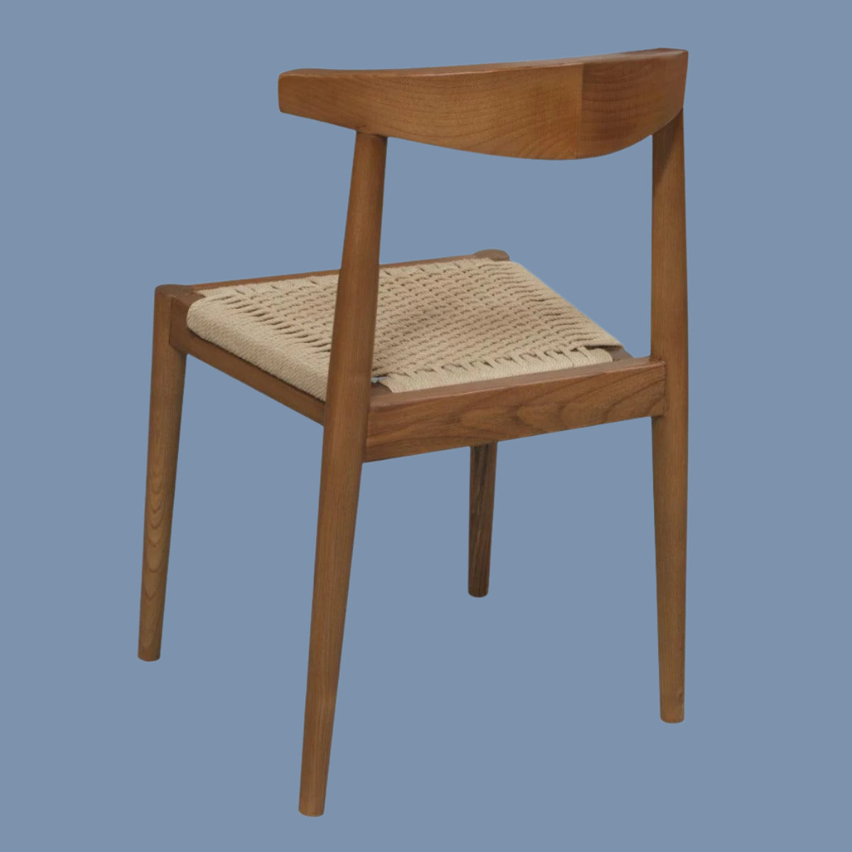 ARDEN SOLID OAK DINING CHAIR WITH WOVEN LOOM SEAT ALMOND - MyChocolateWood
