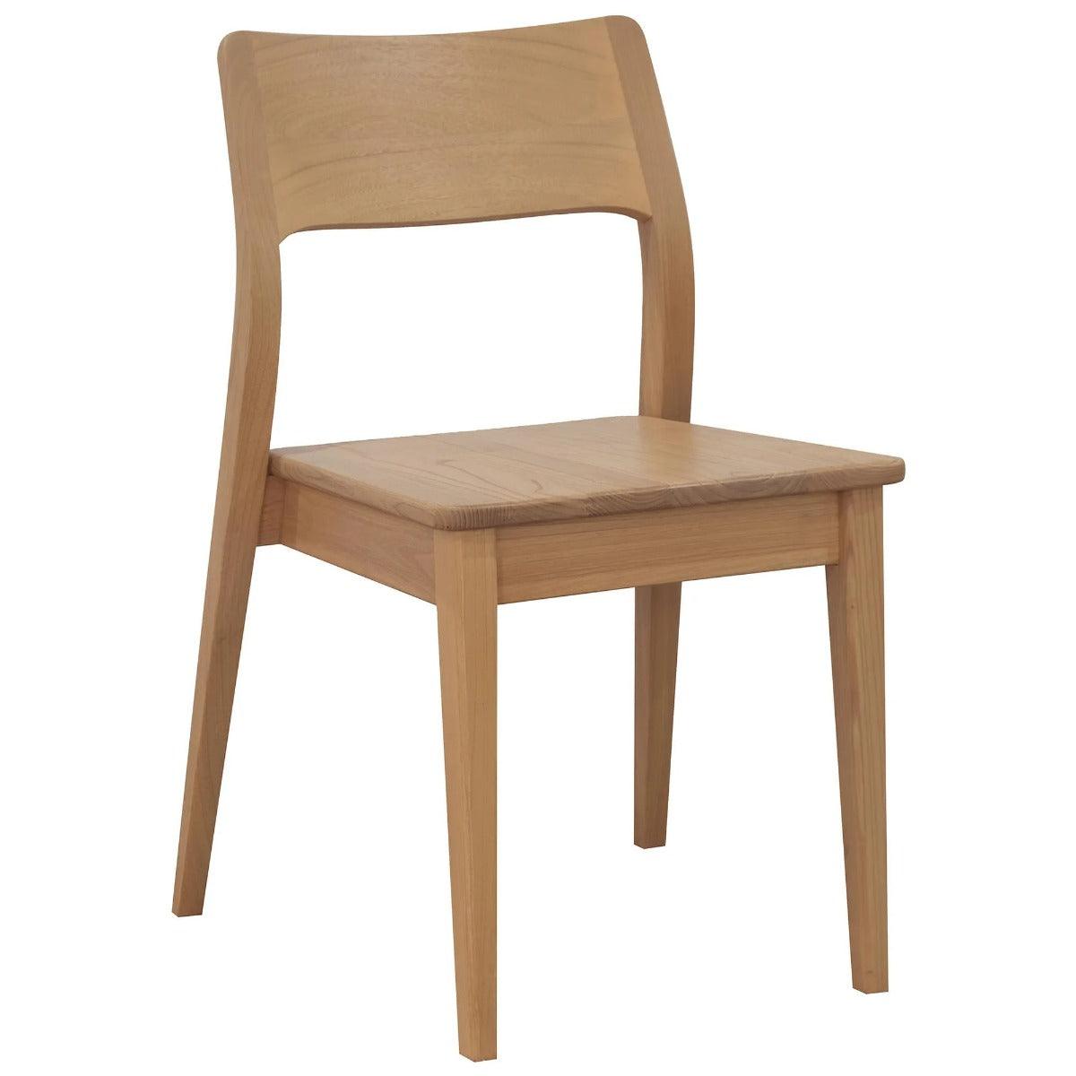 PROVIDENCE SOLID OAK DINING CHAIRS IN NATURAL SET OF 2
