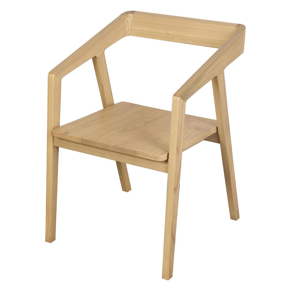 KYOTO SOLID OAK ARMCHAIR IN NATURAL SET OF 2