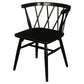 SIERRA SOLID OAK DINING CHAIRS IN BLACK SET OF 2