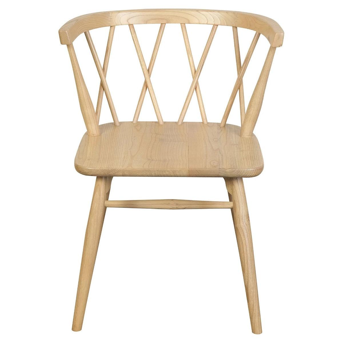 SIERRA SOLID OAK DINING CHAIRS IN NATURAL SET OF 2 - MyChocolateWood