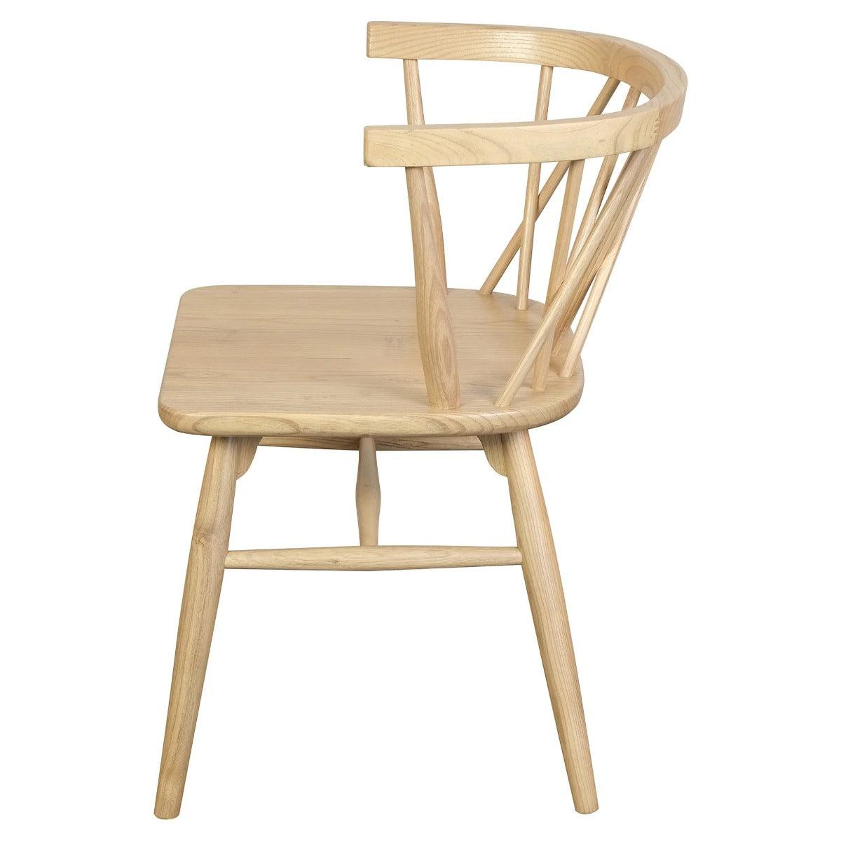 SIERRA SOLID OAK DINING CHAIRS IN NATURAL SET OF 2 - MyChocolateWood