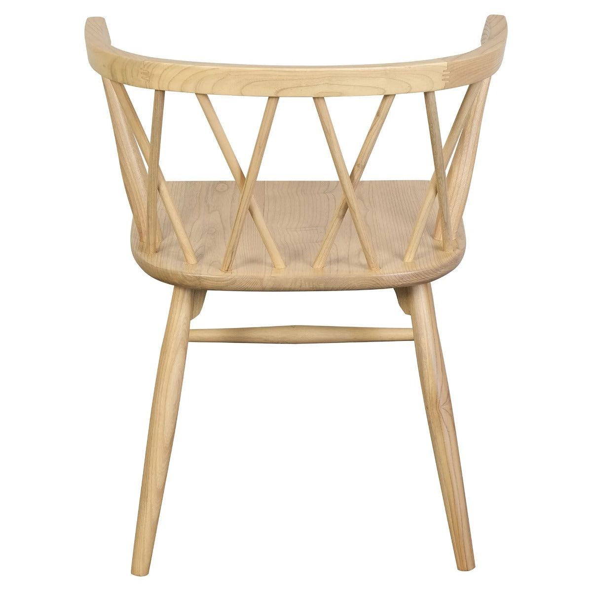 SIERRA SOLID OAK DINING CHAIRS IN NATURAL SET OF 2 - MyChocolateWood