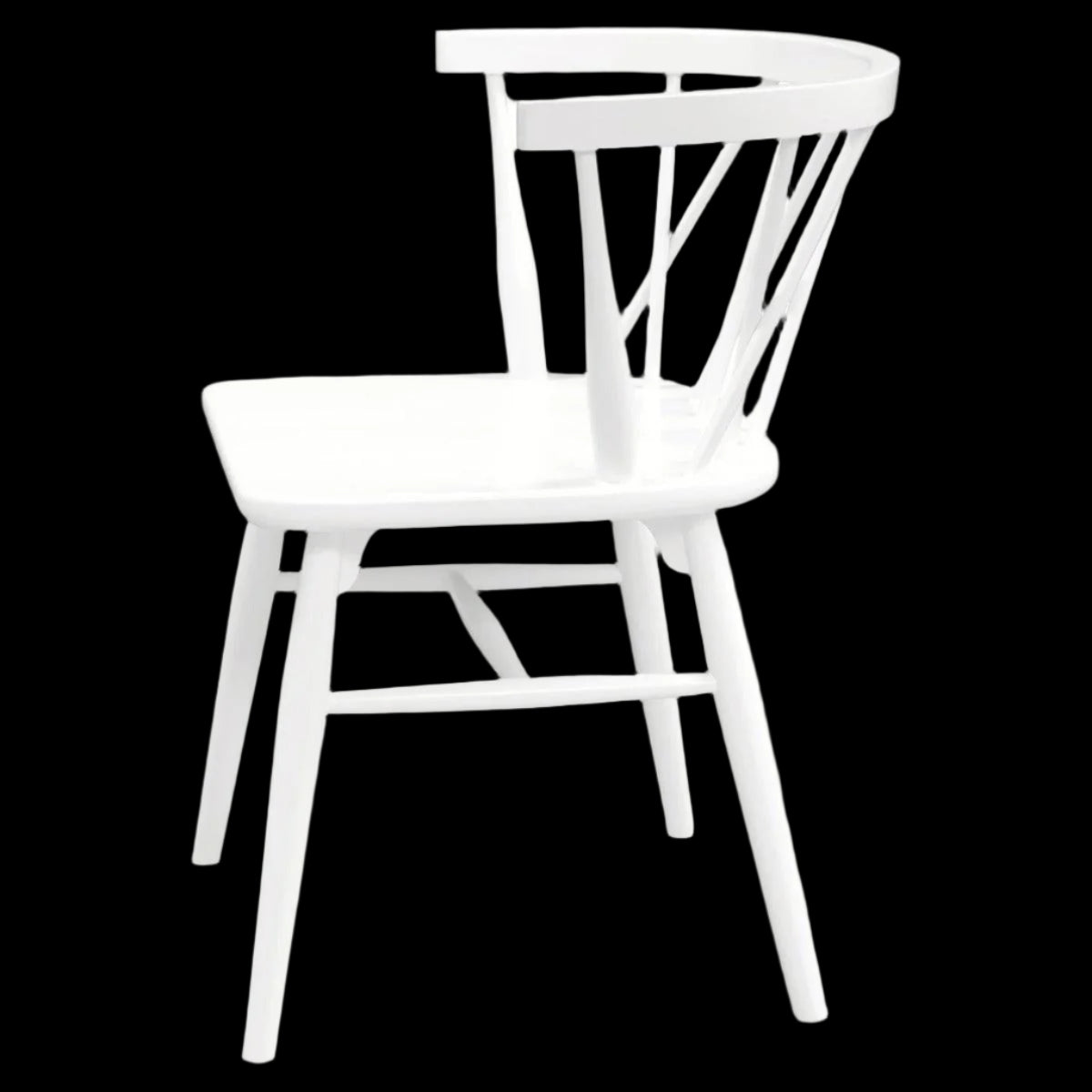 SIERRA SOLID OAK DINING CHAIRS IN WHITE SET OF 2