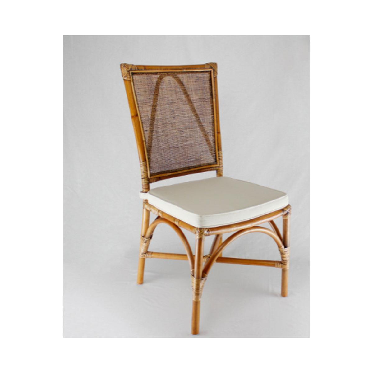 CHELSEA HAMPTONS RATTAN DINING CHAIR IN ANTIQUE BORWN