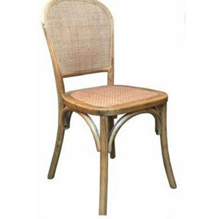 TAHITI CONTEMPORY DINING CHAIR RADIO RATTAN WEAVE WHITE BLACK OR NATURAL