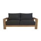 ALANYA HAMPTONS OUTDOOR 2-SEATER SOFA SETTEE EUCALYPTUS FRAME DARK CHARCOAL - MyChocolateWood
