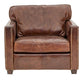 ROXIE AGED LEATHER SINGLE ARMCHAIR IN TOP GRAIN COW HIDE - MyChocolateWood