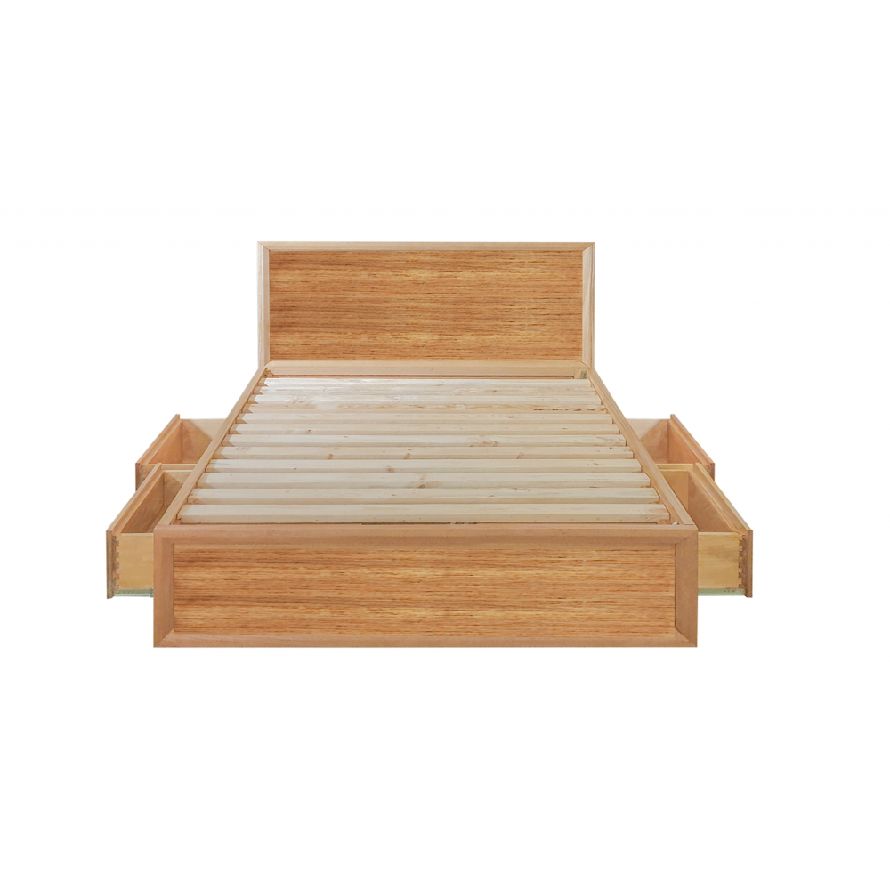CHAUCER SOLID PINE TIMBER KING STORAGE BED BASE CUSTOM MADE IN AUSTRALIA