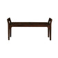 DELANY SOLID MAHOGANY TIMBER DOUBLE BENCH WITH GENUINE LEATHER SEAT IN MAHOGANY - MyChocolateWood
