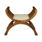 CHENGLEI OPIUM STYLE LEG SINGLE SEATER CUSHIONED BENCH IN LIGHT PECAN - MyChocolateWood