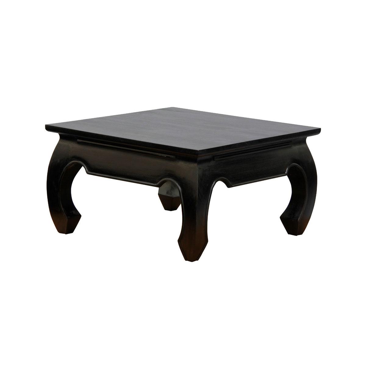 CHENGLEI OPIUM STYLE LEG SQUARE 70CM COFFEE TABLE IN CHOCOLATE