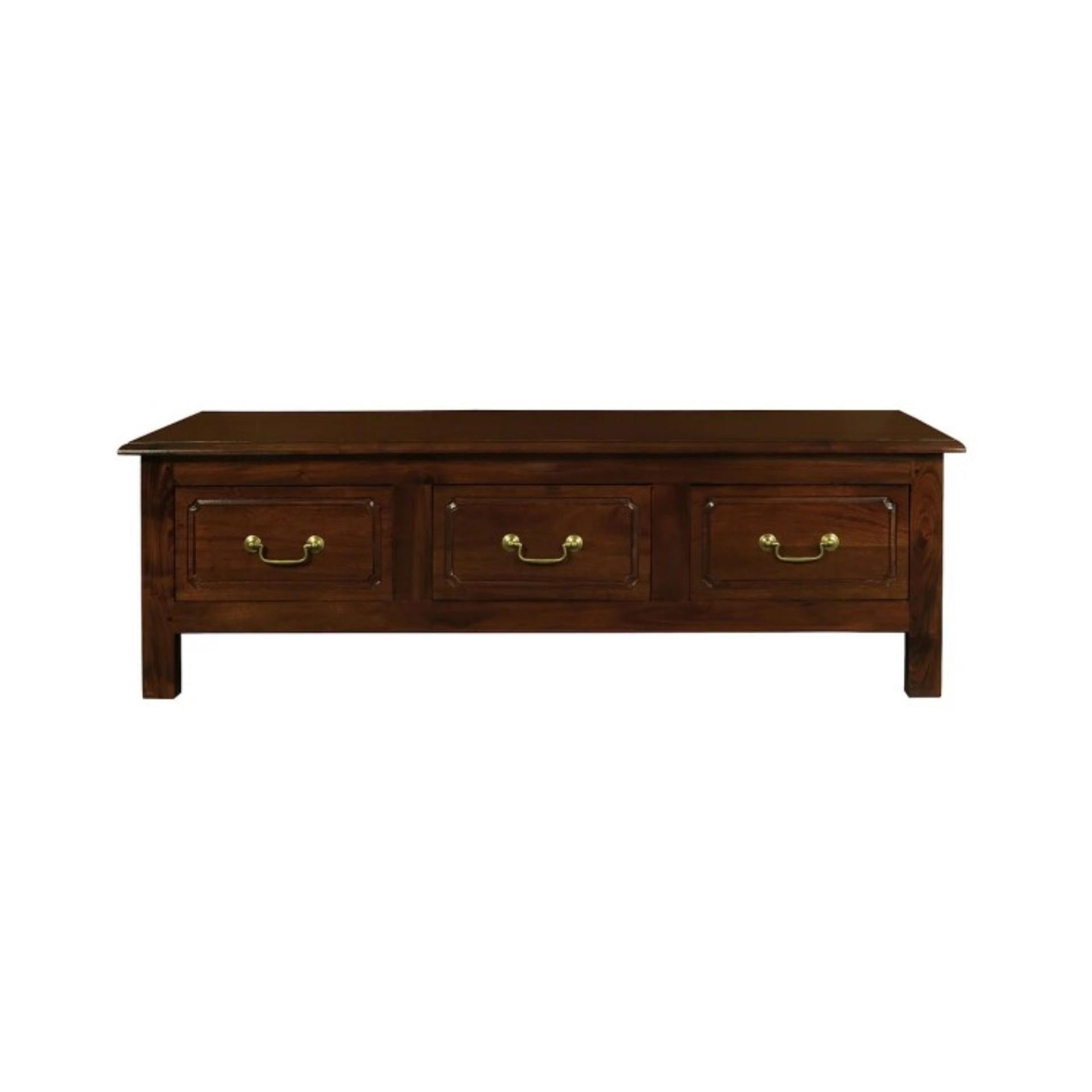 NERIN SOLID MAHOGANY 6 DRAWERS RECTANGULAR COFFEE TABLE IN MAHOGANY - MyChocolateWood