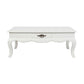 ELODIE 2-DRAWER COFFEE TABLE IN SOLID MAHOGANY- WHITE - MyChocolateWood