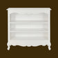 ALEXEI QUEEN ANN STYLE SOLID MAHOGANY LOW BOOKCASE IN WHITE - MyChocolateWood