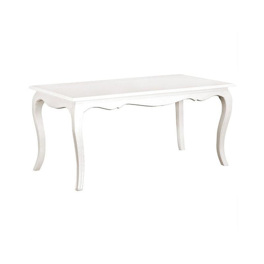 BIGOLA SOLID MAHOGANY FRENCH PROVINCIAL DINING TABLE 160CM- WHITE