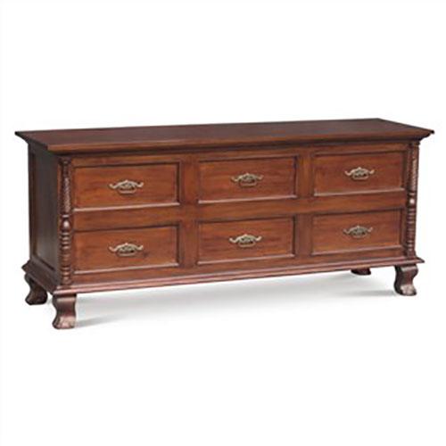 ORLIA SOLID MAHOGANY 6 DRAWER DRESSER IN MAHOGANY