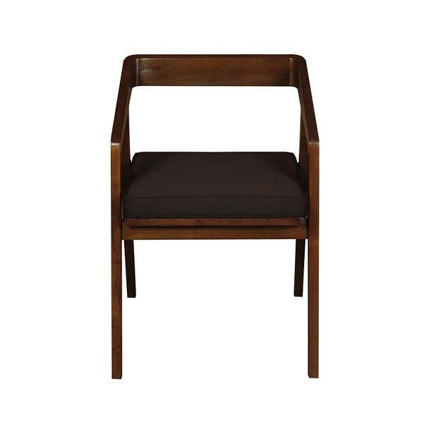 KYOTO SOLID OAK ARMCHAIR IN MAHOGANY/CUSHION SET OF 2