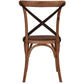 BELMONT BLACK METAL CROSS BACK CHAIR IN MEDIUM HONEY COLOUR - MyChocolateWood