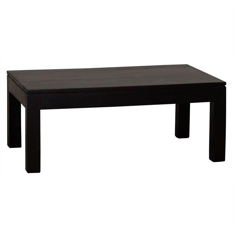 TANAKA SOLID MAHOGANY CONTEMPORARY COFFEE TABLE IN CHOCOLATE