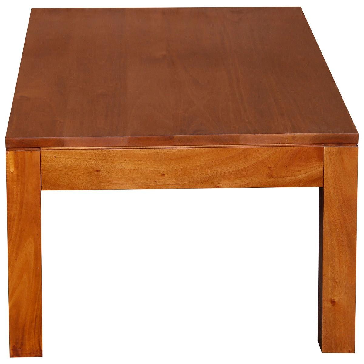 TANAKA SOLID MAHOGANY CONTEMPORARY COFFEE TABLE IN LIGHT PECAN