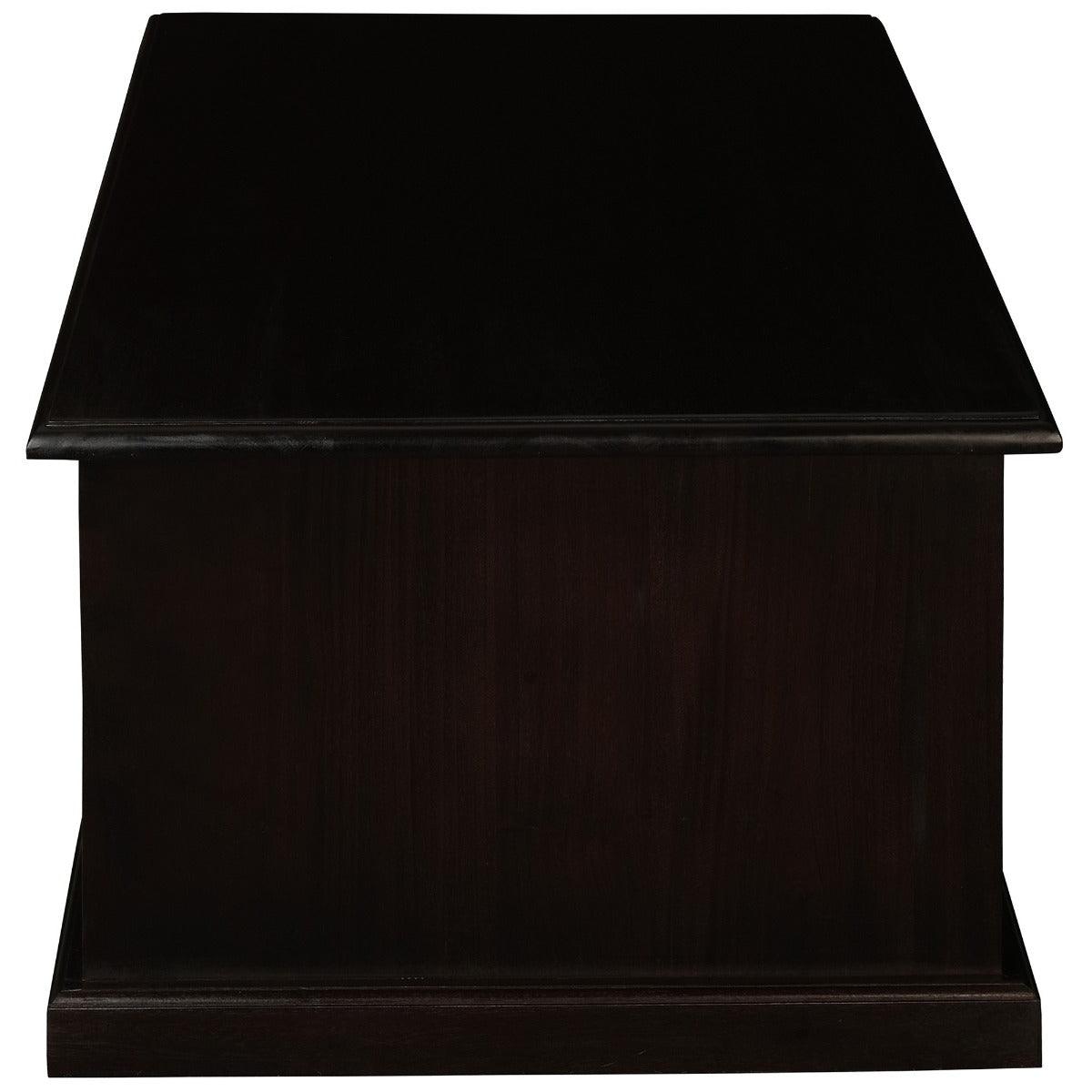 DALE SOLID MAHOGANY 2 DRAWER 100CM COFFEE TABLE IN CHOCOLATE