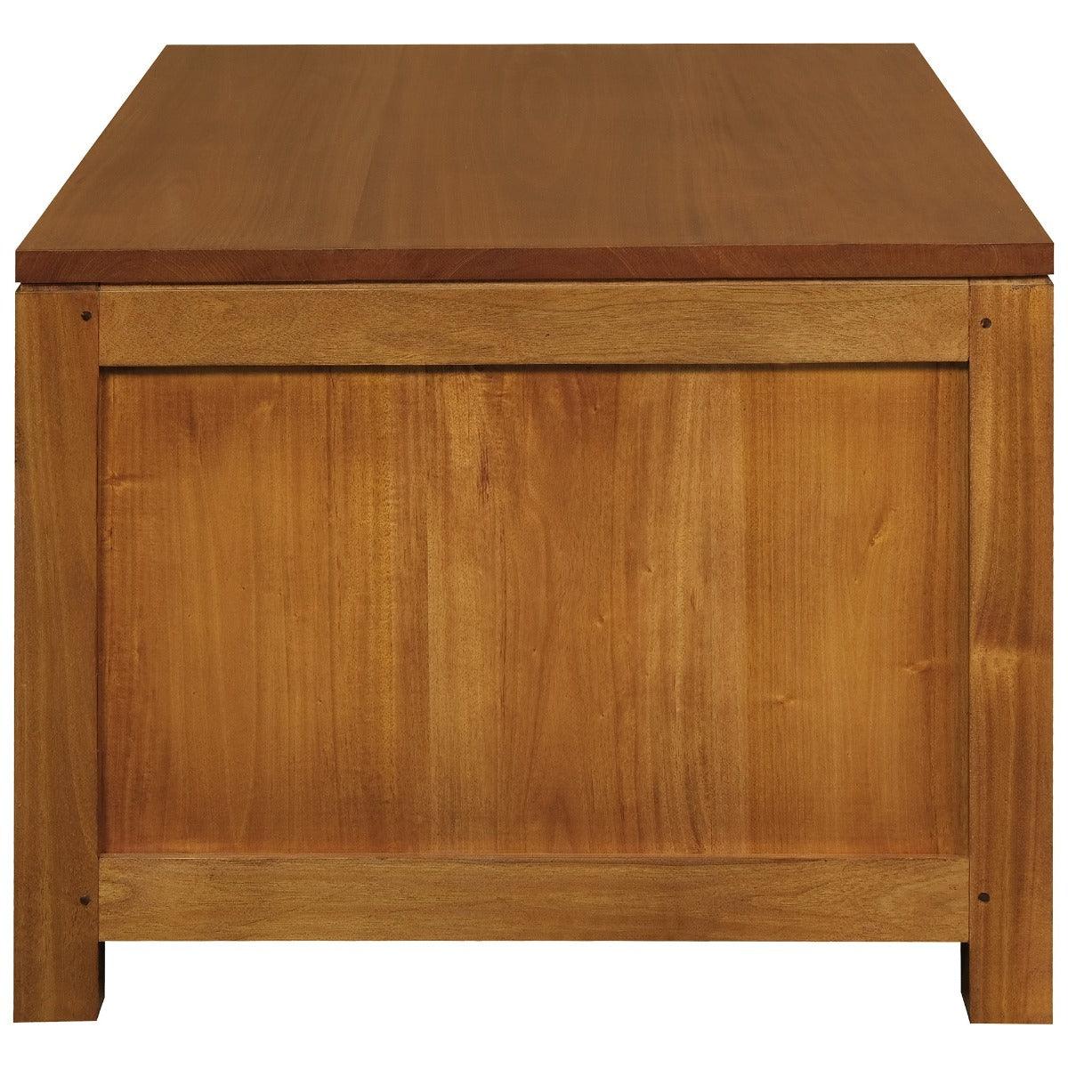 PARIS SOLID MAHOGANY TIMBER 4 DRAWER COFFEE TABLE 100CM - LIGHT PECAN