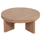 APOLLO SOLID MINDI WOOD ROUND COFFEE TABLE NATURAL - MyChocolateWood