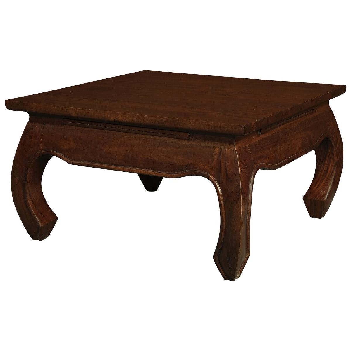 CHENGLEI OPIUM STYLE LEG SQUARE 70CM COFFEE TABLE IN MAHOGANY