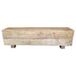VILLA RUSTIC LOUVRE STYLE BENCH/STORAGE BOX 160CM IN RECYCLED ELM - MyChocolateWood