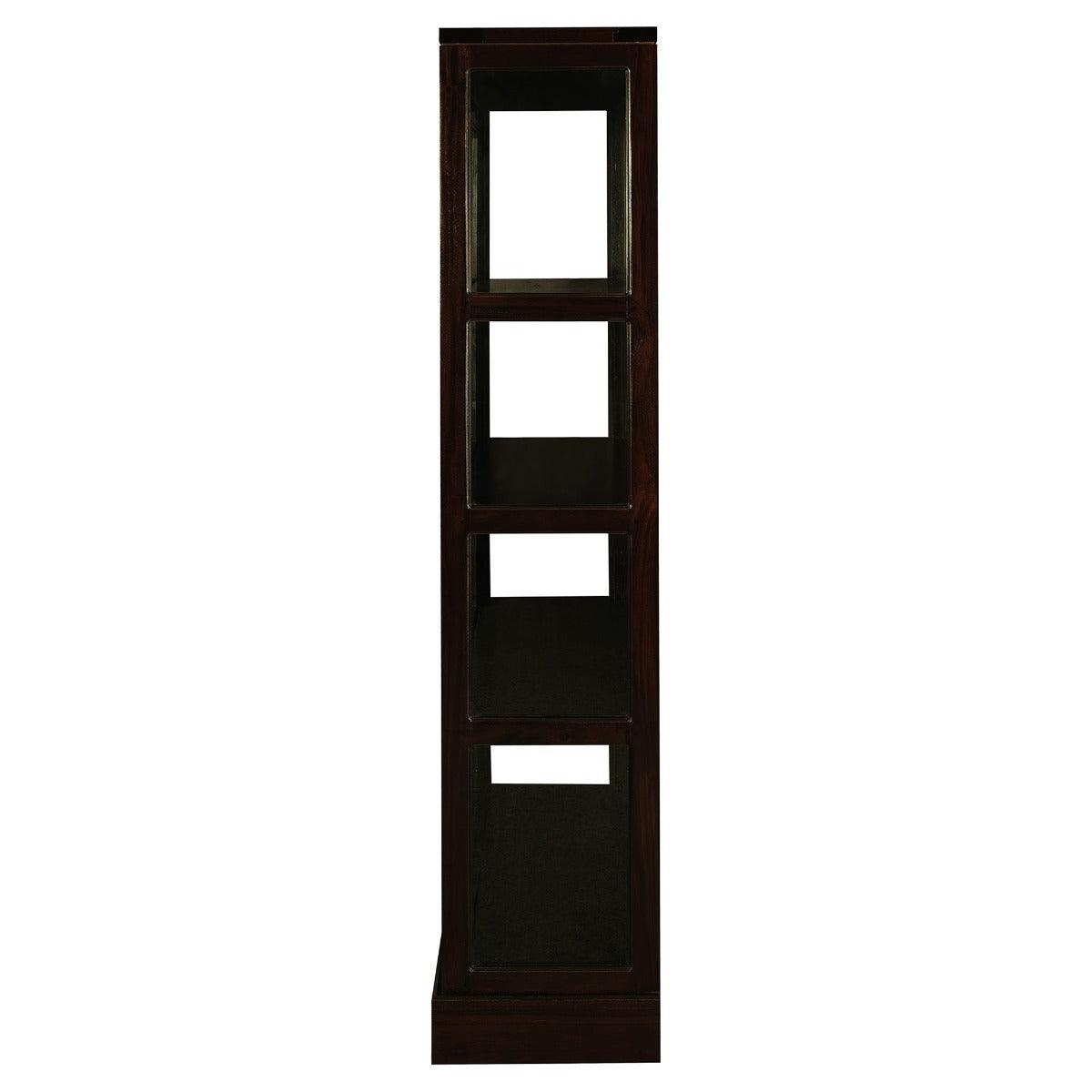 PARIS SOLID MAHOGANY TIMBER DISPLAY CABINET WITH 3 SHELVES -CHOCOLATE - MyChocolateWood