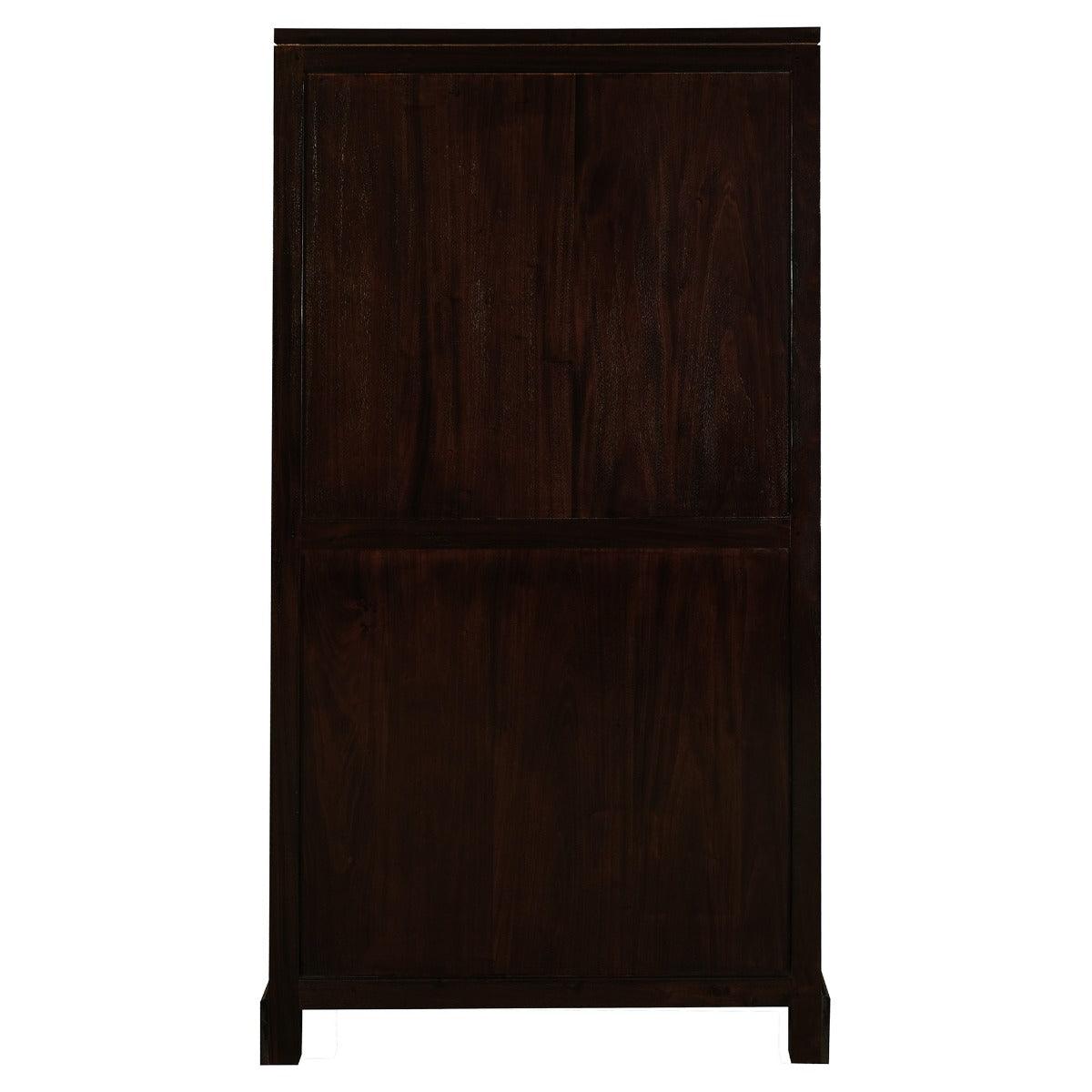 PARIS SOLID MAHOGANY TIMBER DISPLAY CABINET WITH 3 SHELVES -CHOCOLATE - MyChocolateWood