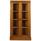 PARIS SOLID MAHOGANY TIMBER DISPLAY CABINET WITH 3 SHELVES - LIGHT PECAN