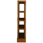 PARIS SOLID MAHOGANY TIMBER DISPLAY CABINET WITH 3 SHELVES - LIGHT PECAN