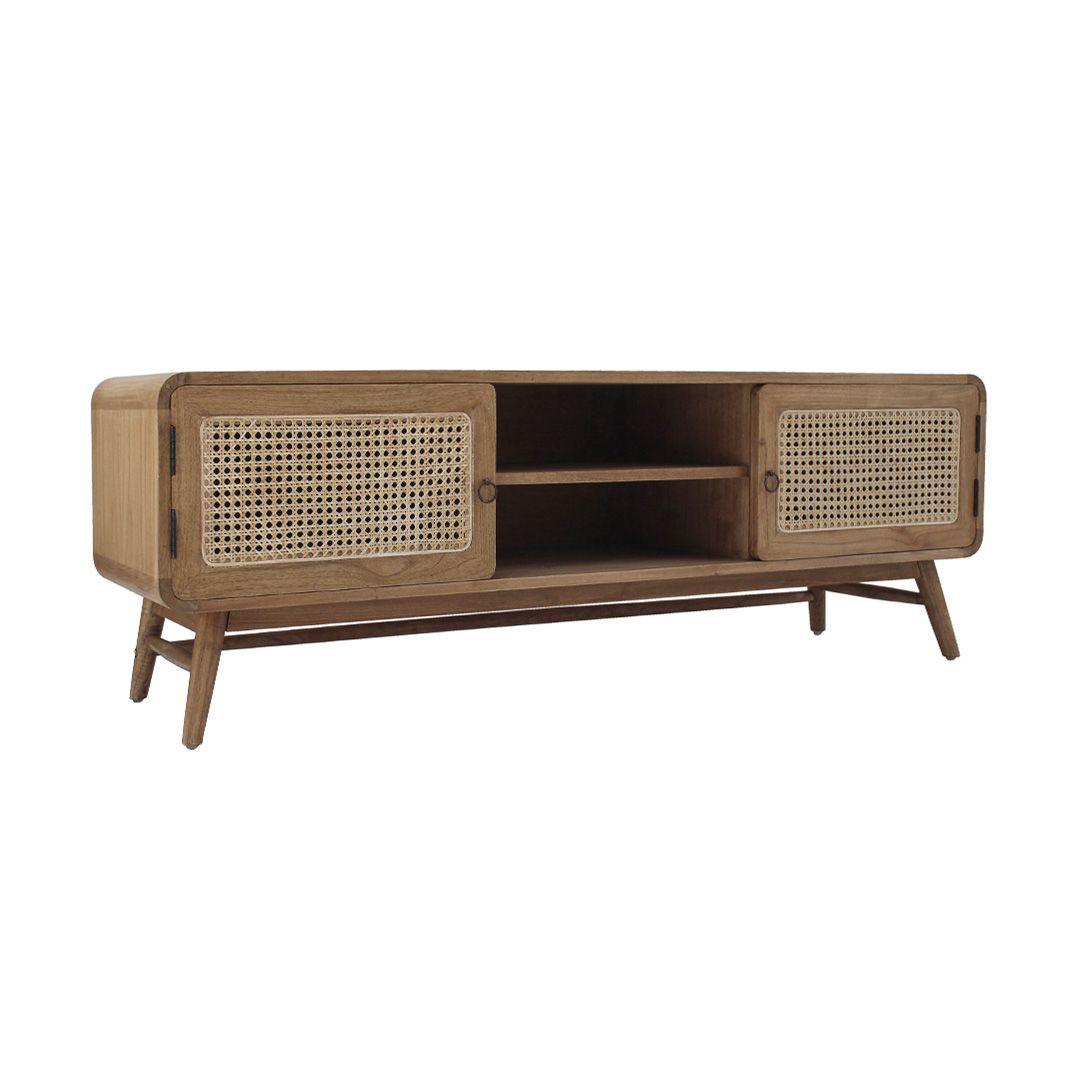 DRAPER 2 DOORS & 2 SHELVES TV/ENTERTAINMENT UNIT IN MINDI BROWN