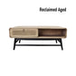 DRAPER SOLID MINDI WOOD COFFEE TABLE 1 DRAWER & 1 SHELF IN RECLAIMED AGED FINISH - MyChocolateWood